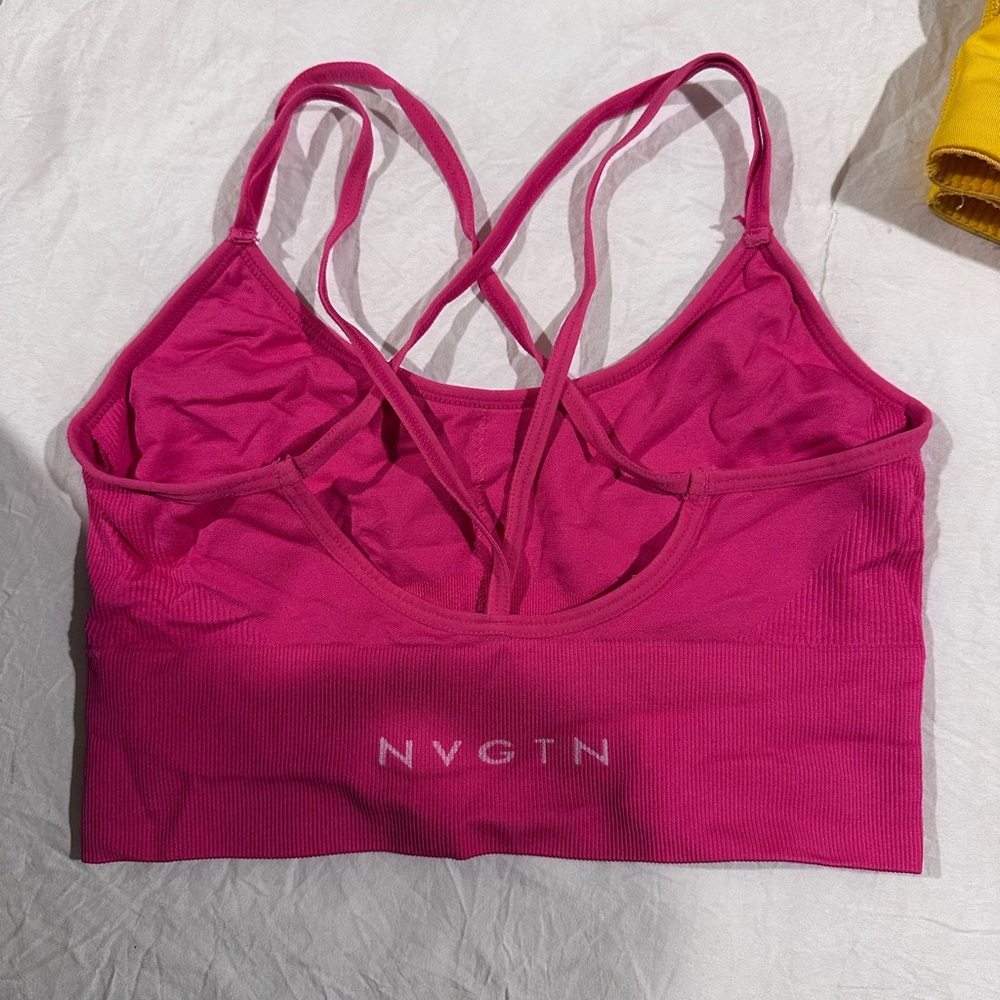 NVGTN Fuchsia Flourish Seamless Bra